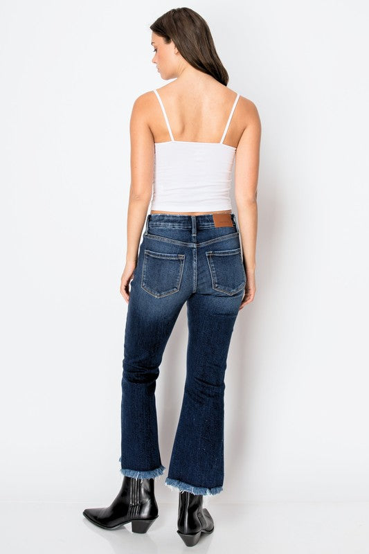 ARTEMIS VINTAGE CORSET HIGH RISE CROP FLARE JEANS