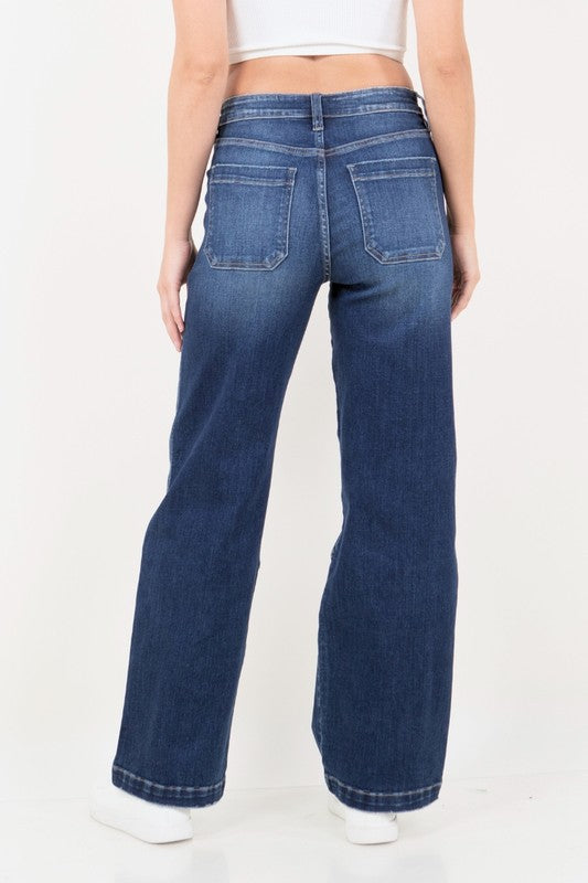 ARTEMIS VINTAGE TUMMY CONTROL HIGH RISE RELAXED WIDE LEG JEANS