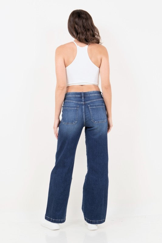 ARTEMIS VINTAGE TUMMY CONTROL HIGH RISE RELAXED WIDE LEG JEANS