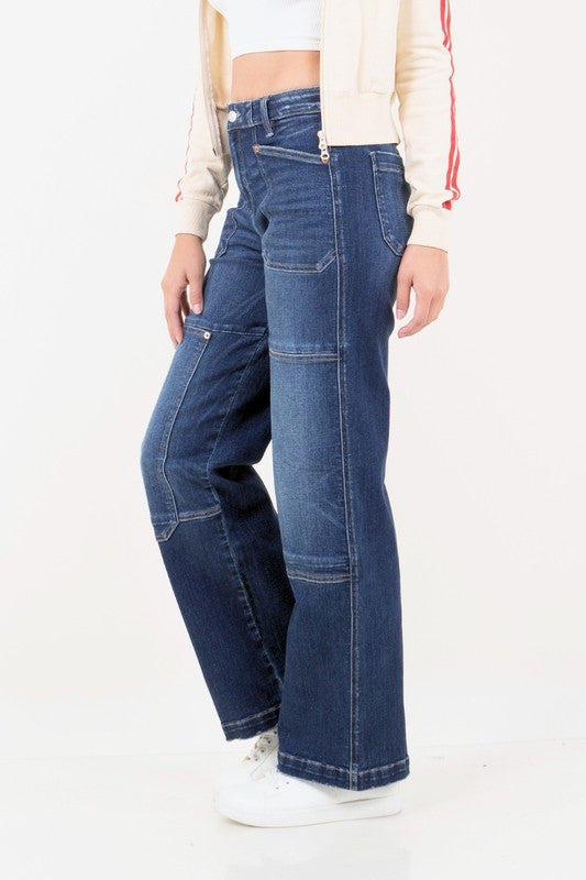 ARTEMIS VINTAGE TUMMY CONTROL HIGH RISE RELAXED WIDE LEG JEANS