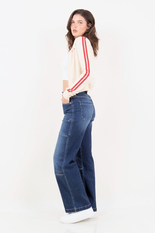 ARTEMIS VINTAGE TUMMY CONTROL HIGH RISE RELAXED WIDE LEG JEANS