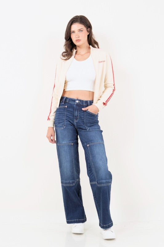 ARTEMIS VINTAGE TUMMY CONTROL HIGH RISE RELAXED WIDE LEG JEANS