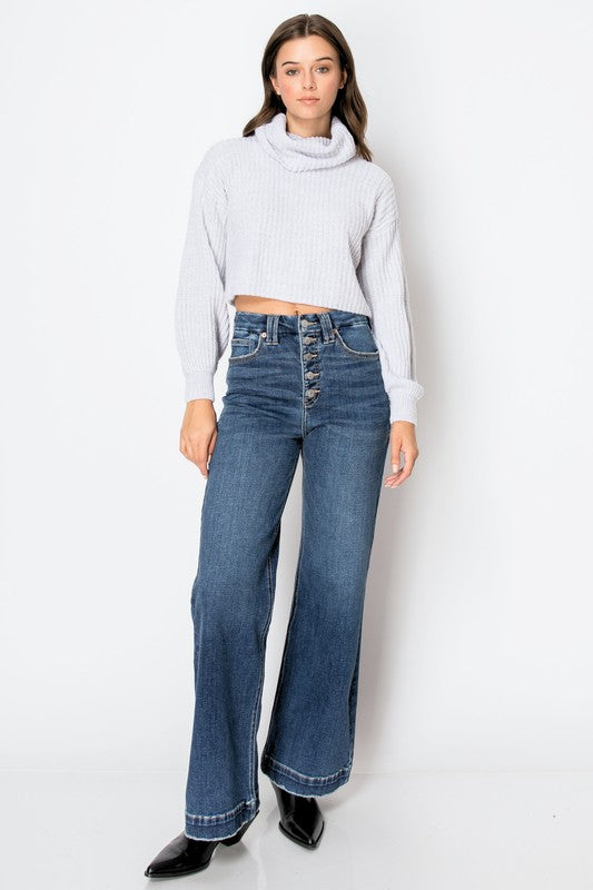 ARTEMIS VINTAGE TUMMY CONTROL HIGH RISE WIDE LEG JEANS