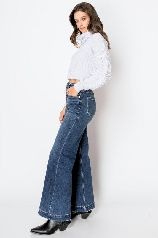 ARTEMIS VINTAGE TUMMY CONTROL HIGH RISE WIDE LEG JEANS