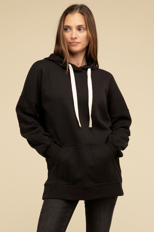 Zenana Oversized Hoodie Longline Sweatshirt