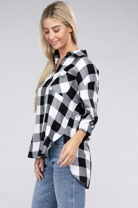 Ambiance Classic Plaid Flannel Shirt