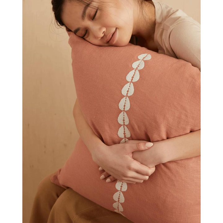 Cowrie Shells Pillow - Sandalwood