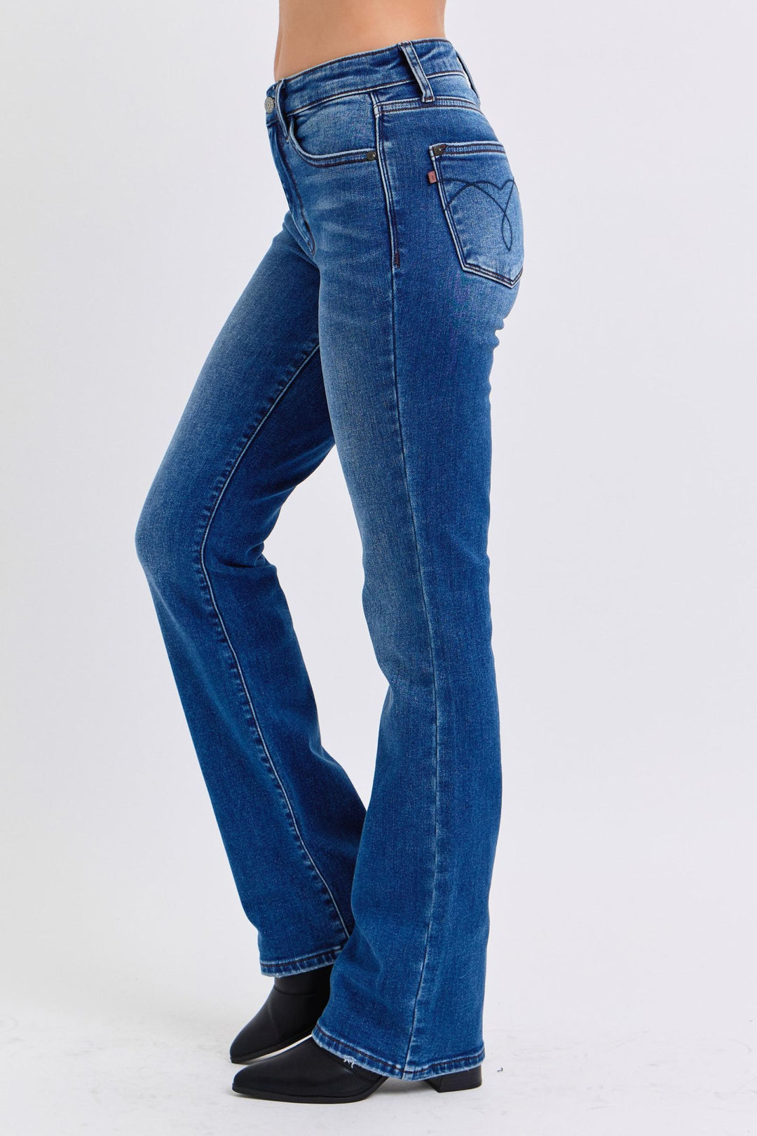 Judy Blue Mid-Rise Bootcut Jeans with Pockets