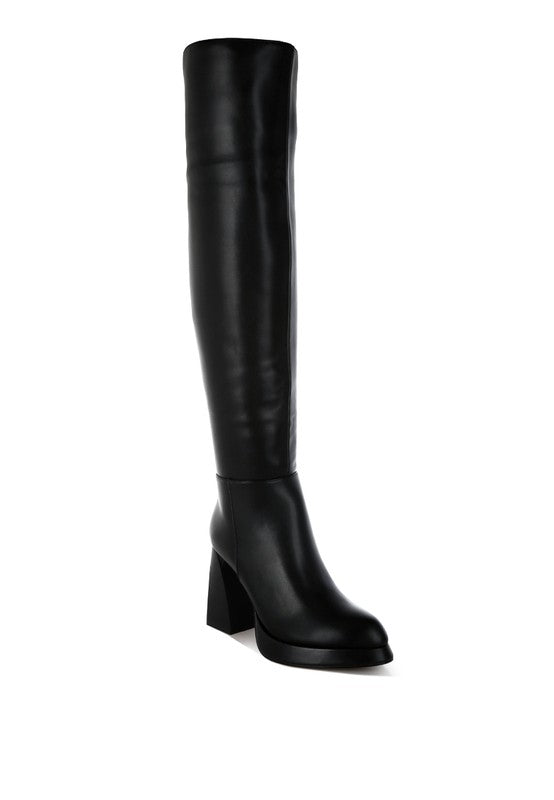 London Rag Nenana Faux Leather Knee-High Boots