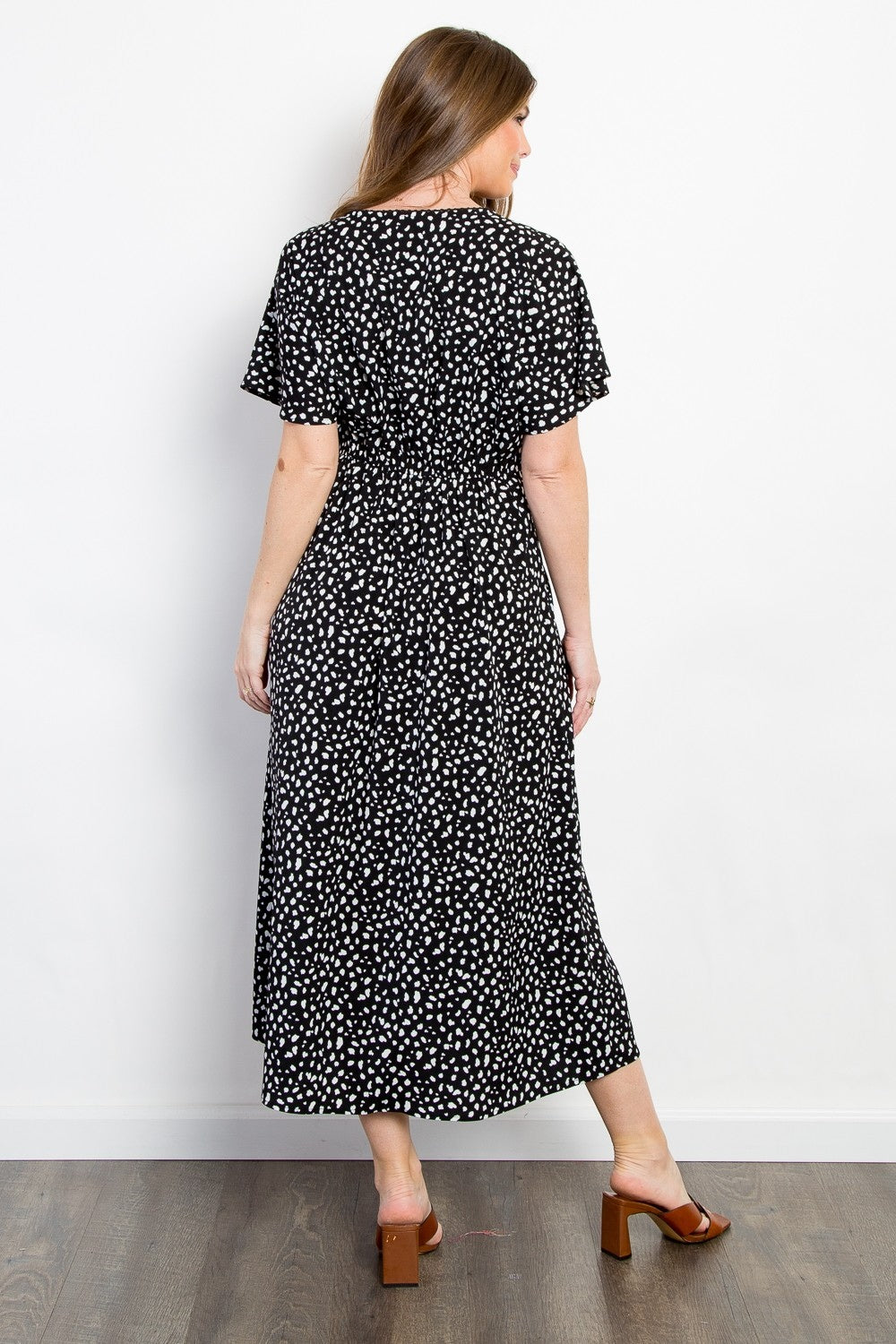 Be Stage Printed Smocked Waist Dress - Boho Soho
