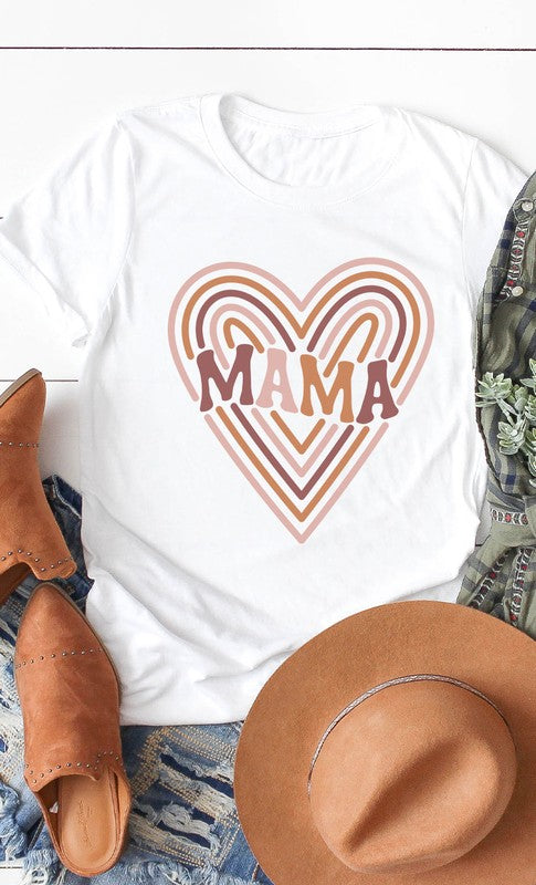 Retro Mama Heart Graphic Tee