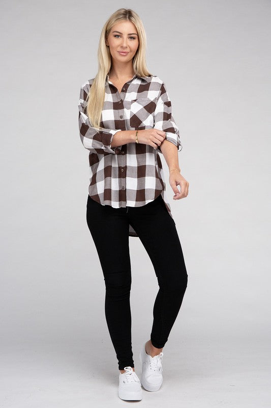 Ambiance Classic Plaid Flannel Shirt