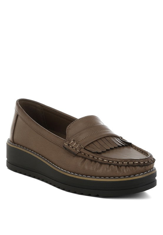 London Rag Croyda Fringed Nubuck Loafers