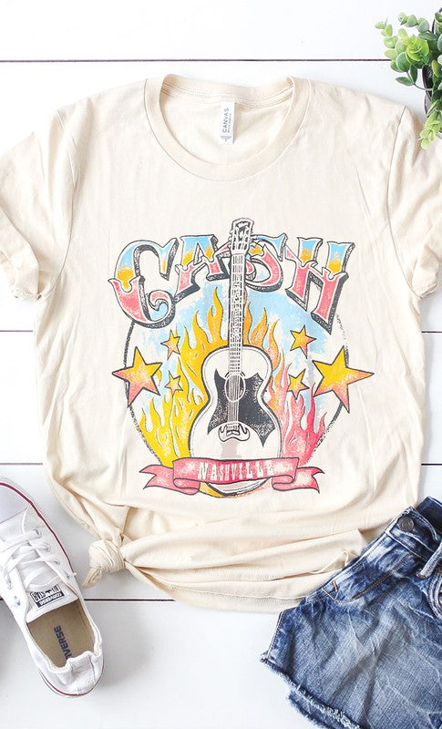 Retro Cash Nashville Guitar Graphic Tee PLUS