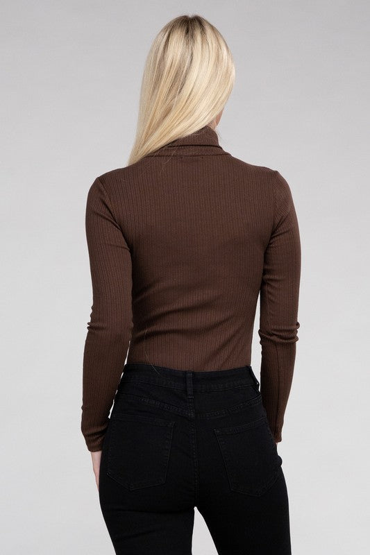 Ambiance Long-Sleeve Turtleneck Bodysuit