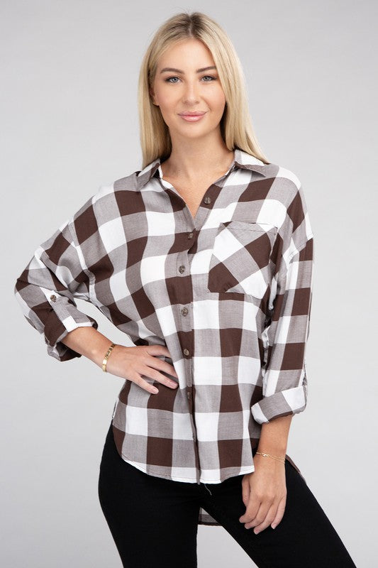 Ambiance Classic Plaid Flannel Shirt