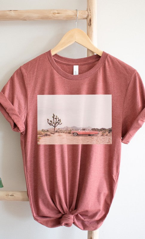 Desert Car Scene Graphic Tee