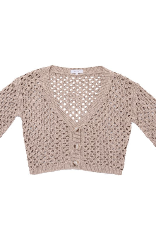 Lilou Hollow Out Knit Cardigan