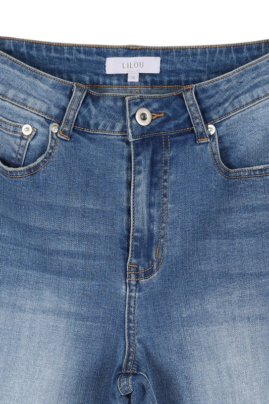 Lilou Medium Wash Distressed Skinny Jeans