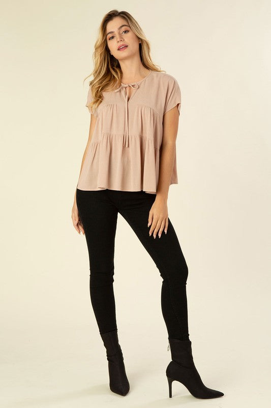Lilou A-line Tiered Blouse