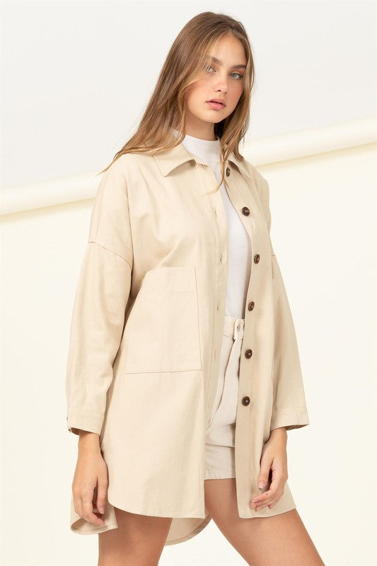 HYFVE Sweet Fling Oversized Shirt Jacket