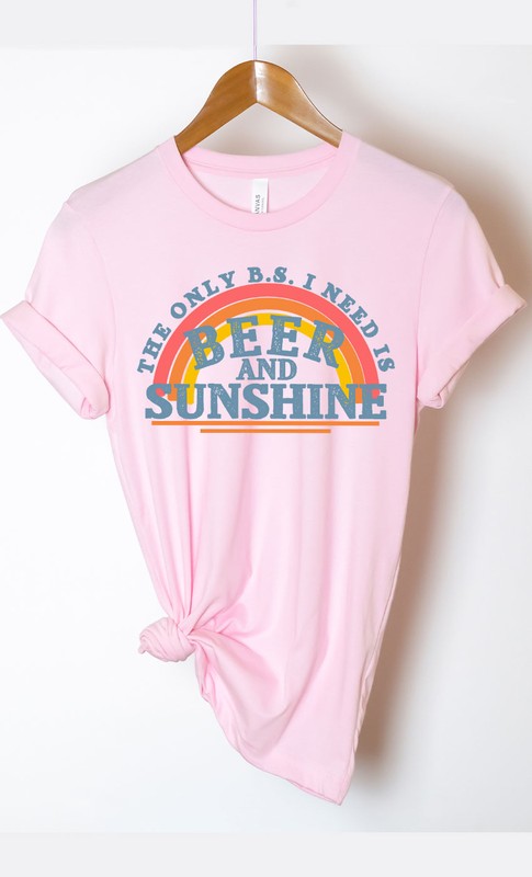 Beer and Sunshine Rainbow Graphic Tee PLUS