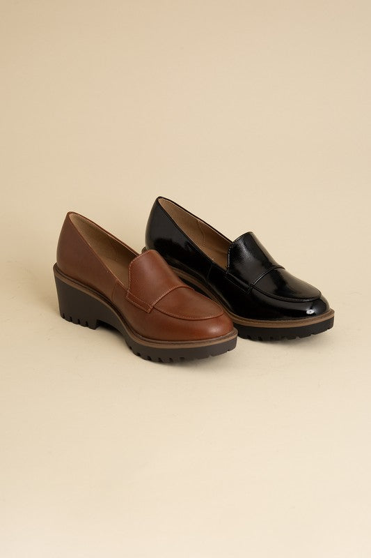 Chunk Heel Smart Loafers