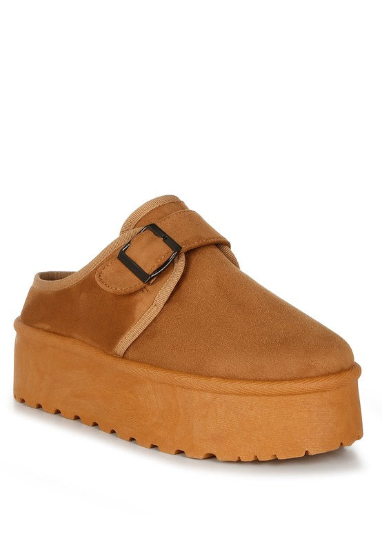 London Rag Ryeson Buckle Strap Platform Classic Slip-On