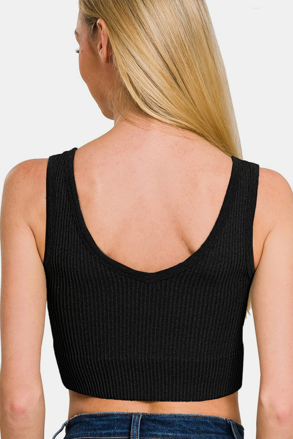 Zenana Ribbed Seamless Padded Tank