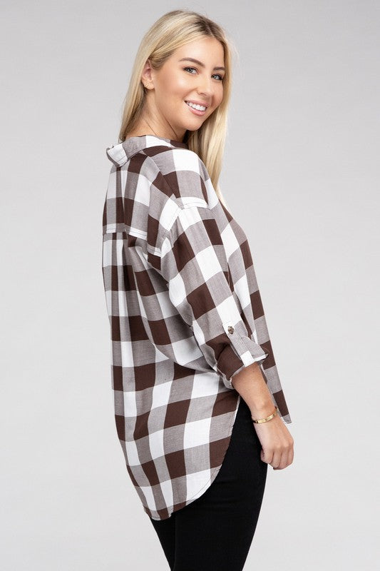 Ambiance Classic Plaid Flannel Shirt