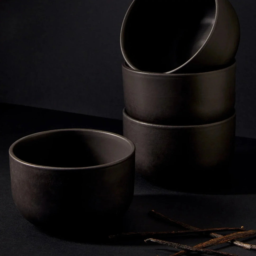 Ghayan Tunisian Bowl Set of 4- Matte Black