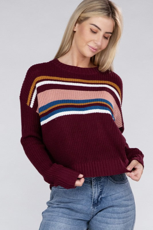 Ambiance Striped Pullover Sweater