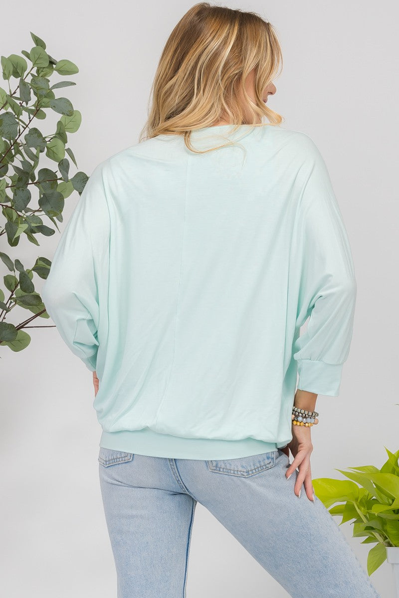 Celeste Floral Round Neck Top with Two Layer Detail