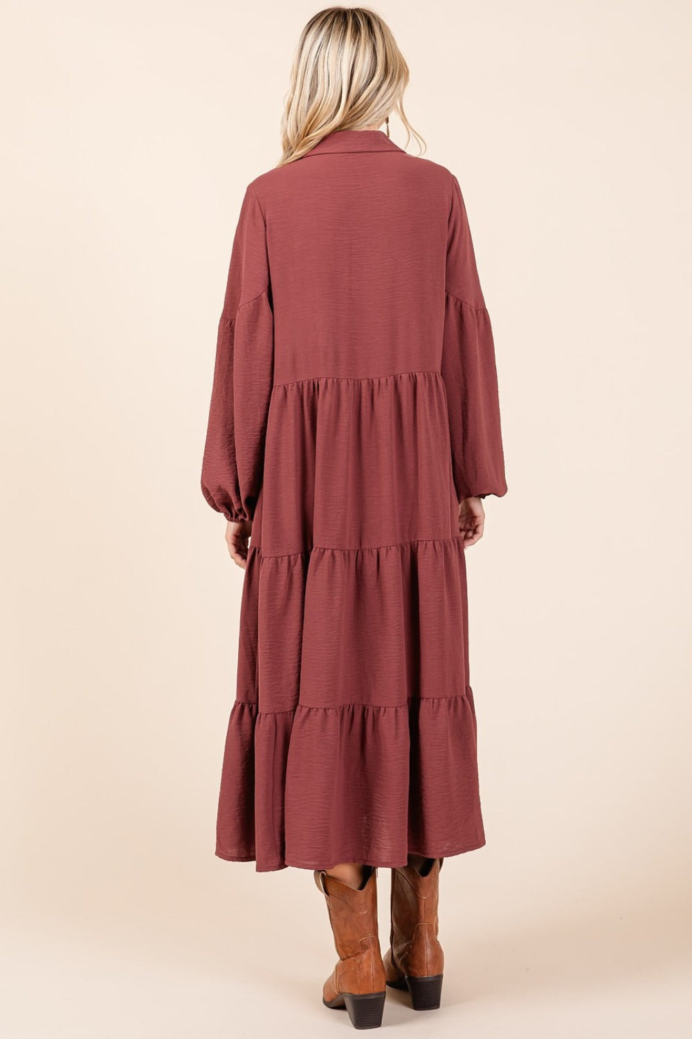 mittoshop long sleeve dress Mittoshop Pink Long Sleeve Shirt Dress M