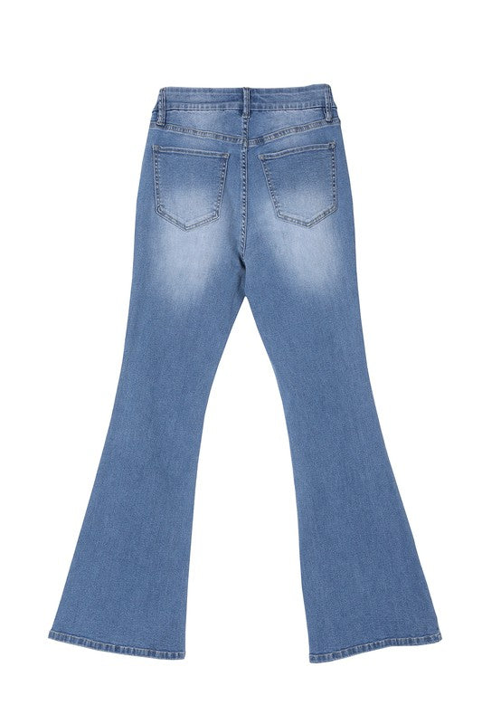 Lilou Flare Faded Jeans