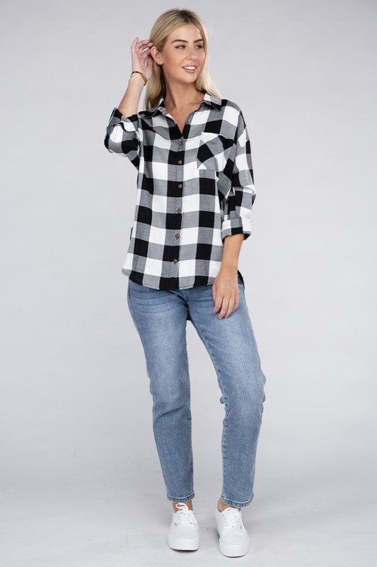 Ambiance Classic Plaid Flannel Shirt