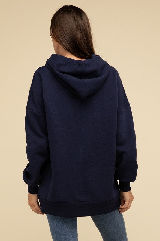 Zenana Oversized Hoodie Longline Sweatshirt