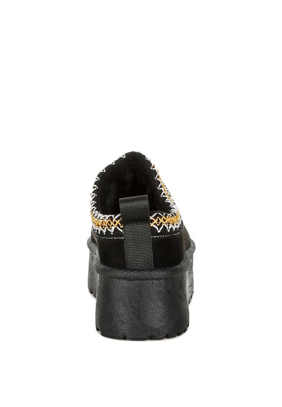 London Rag Jesters Embroidered Platform Classic Slip-On