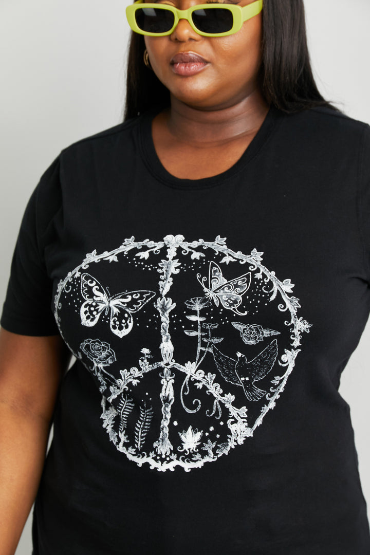 mineB Butterfly Graphic Tee Shirt