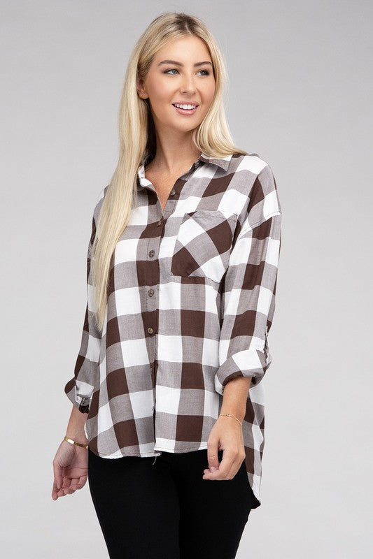 Ambiance Classic Plaid Flannel Shirt