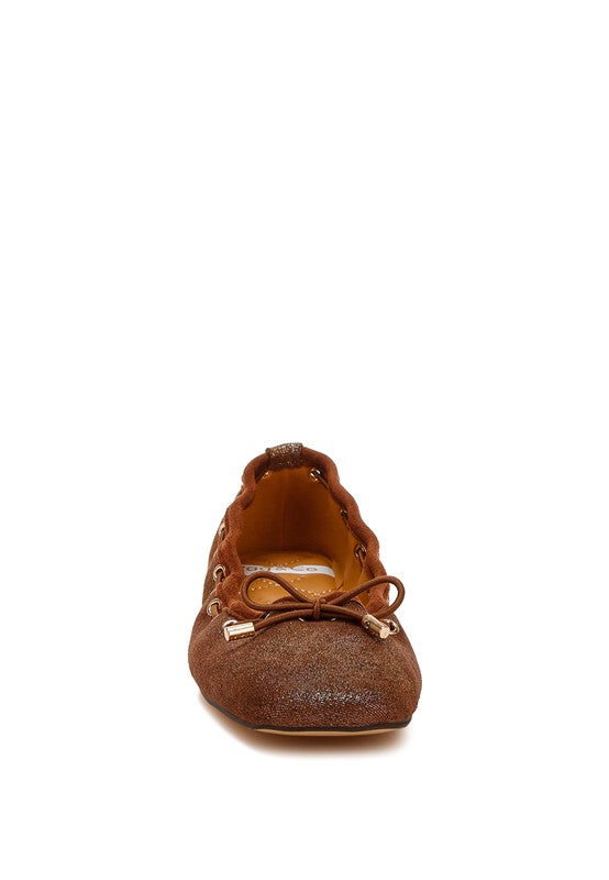 Rag & Co. Darlow Drawstring Bow Ballerinas