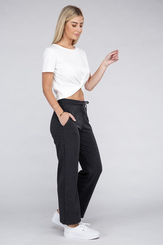 Ambiance Lounge Wide Pants with Drawstrings