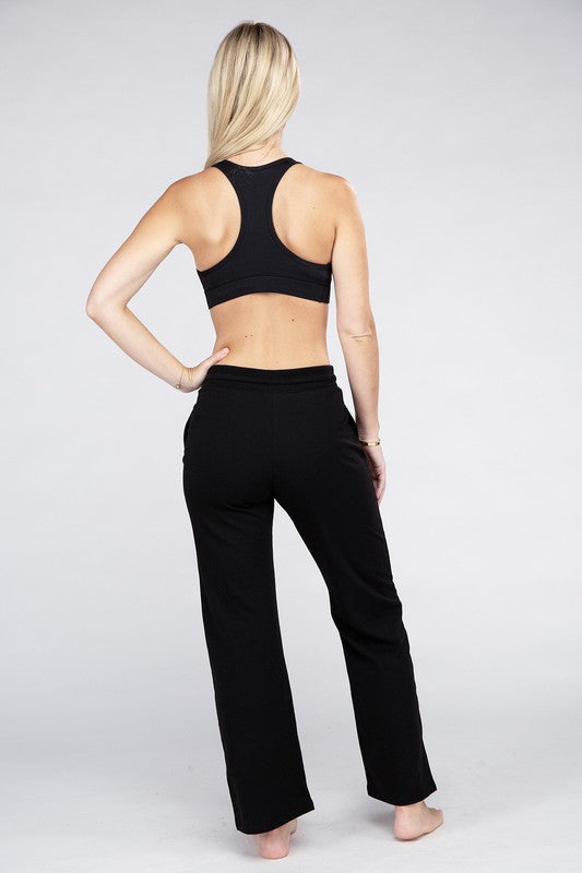 Ambiance Lounge Wide Pants with Drawstrings