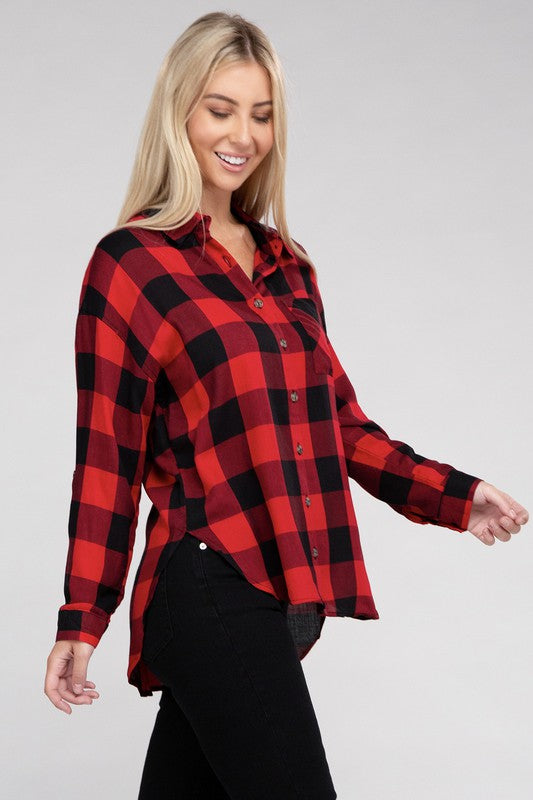 Ambiance Classic Plaid Flannel Shirt