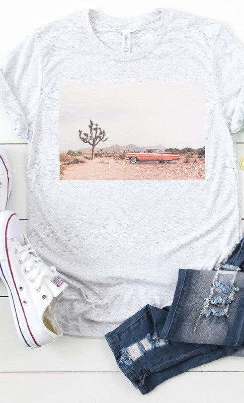 Desert Car Scene Graphic Tee