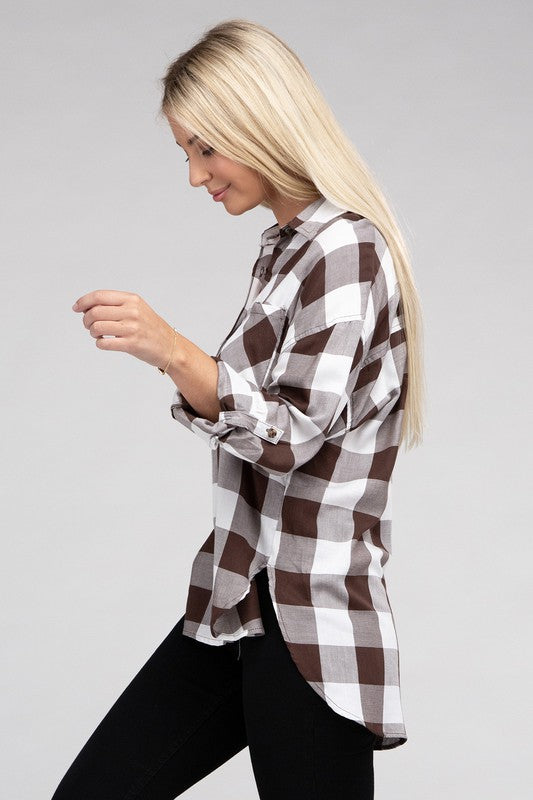 Ambiance Classic Plaid Flannel Shirt