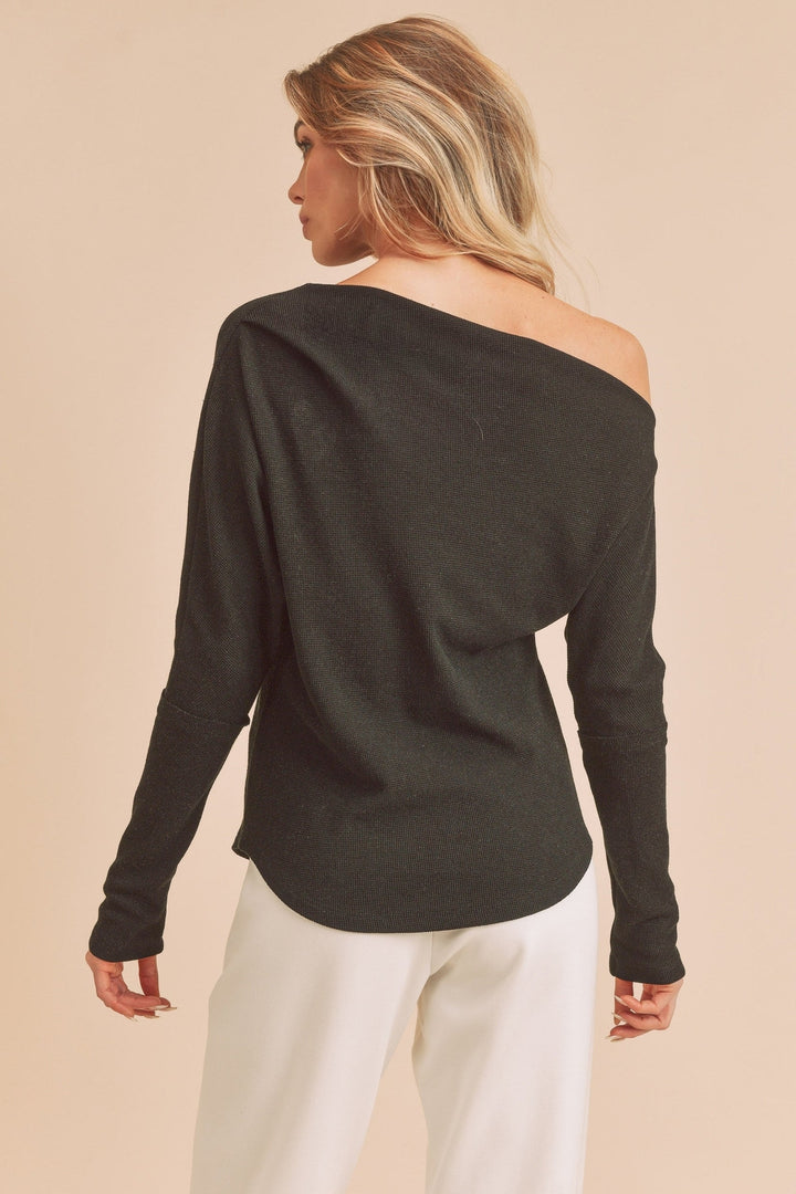 Aemi + Co. Alana Off The Shoulder Thermal Top