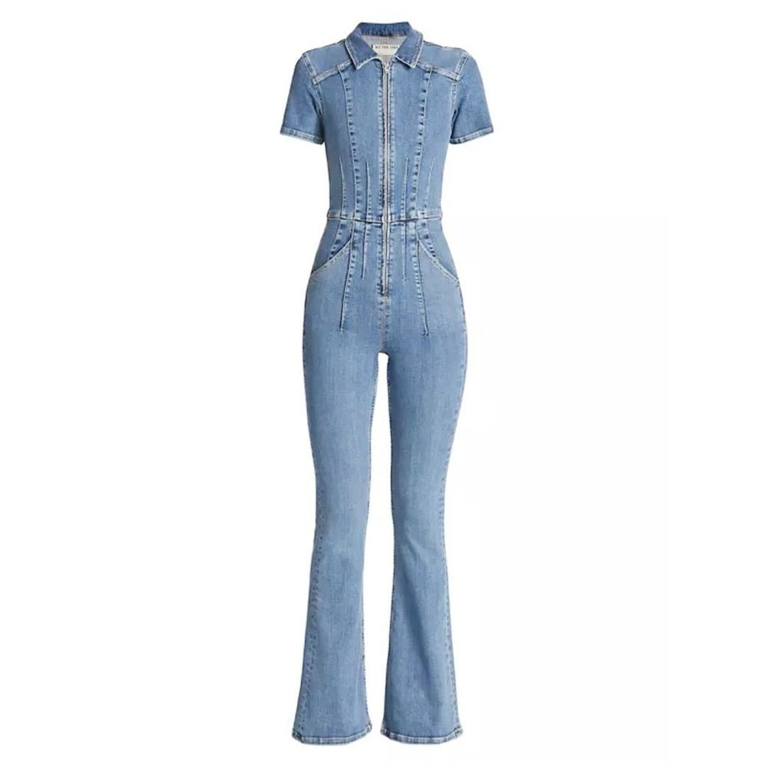 FREE PEOPLE JAYDE DENIM JUMPSUIT NWT IN STORES $158