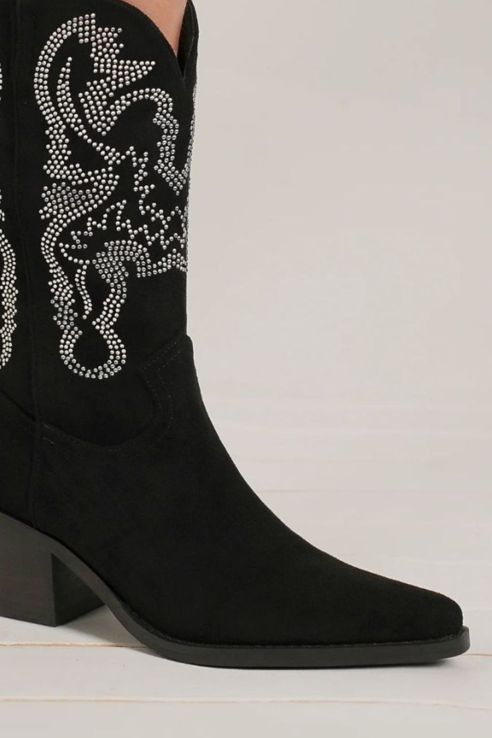 Beast Fashion Rhinestone Detail Point Toe Boots - Boho Soho