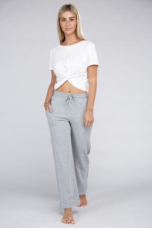 Ambiance Lounge Wide Pants with Drawstrings